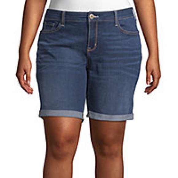 mid thigh jean shorts